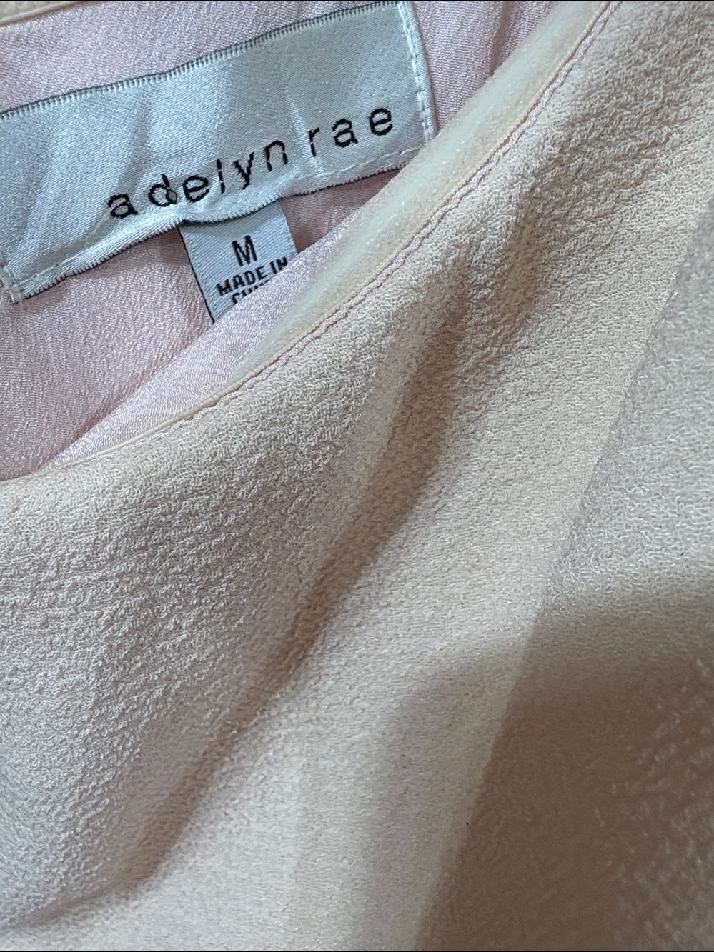 Adelyn Rae One-Shoulder Ruffle Dress in Blush - Picture 5 of 5